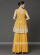 Yellow Color Sharara Suit With Dupatta